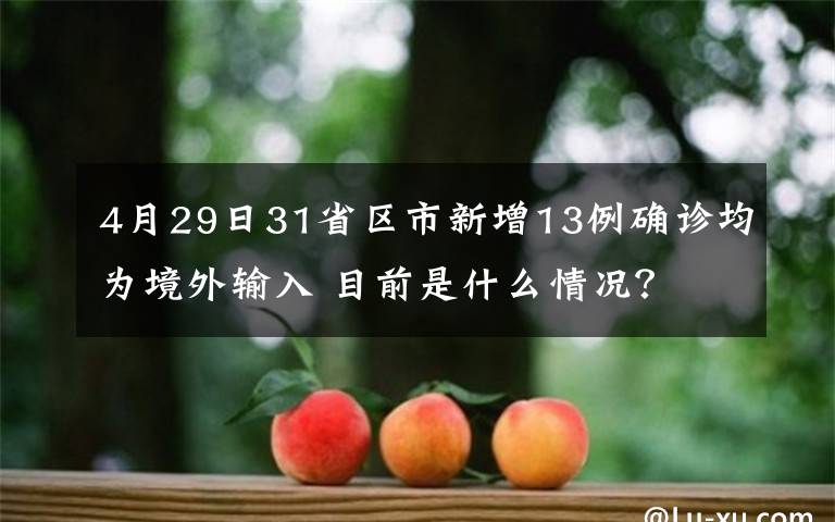 4月29日31省区市新增13例确诊均为境外输入 目前是什么情况？