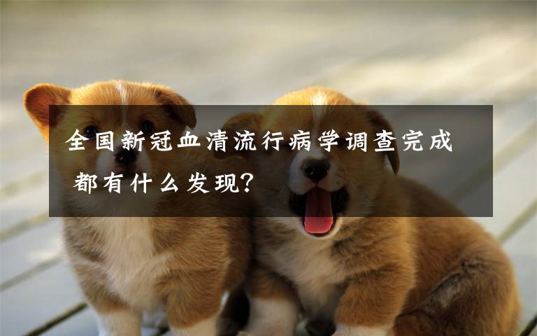 全国新冠血清流行病学调查完成 都有什么发现？