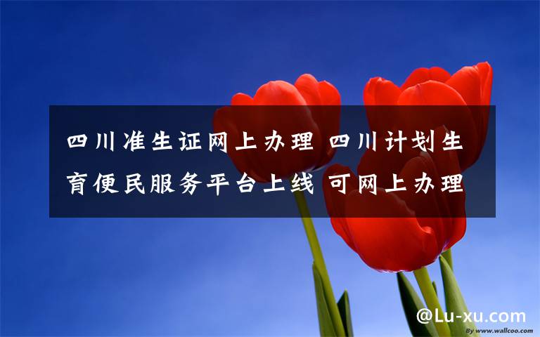 四川准生证网上办理 四川计划生育便民服务平台上线 可网上办理生育证