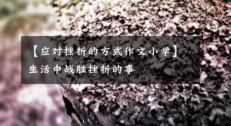 【应对挫折的方式作文小学】生活中战胜挫折的事