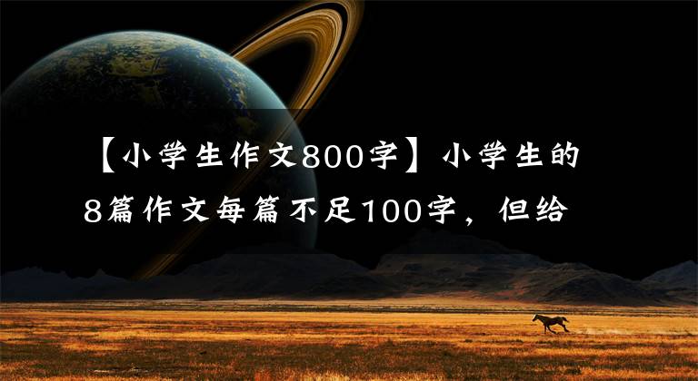 【小学生作文800字】小学生的8篇作文每篇不足100字，但给老师满分