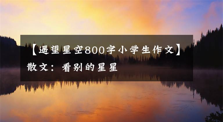 【遥望星空800字小学生作文】散文：看别的星星