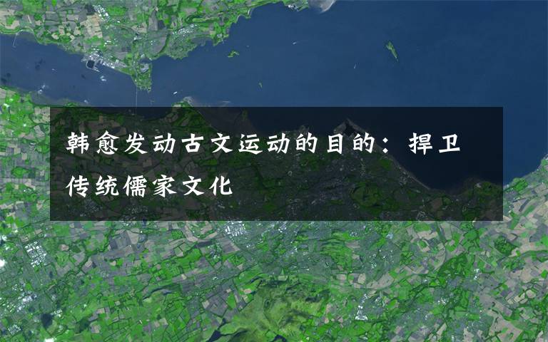 韩愈发动古文运动的目的：捍卫传统儒家文化