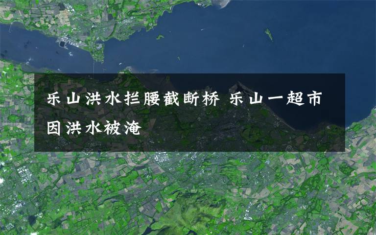 乐山洪水拦腰截断桥 乐山一超市因洪水被淹