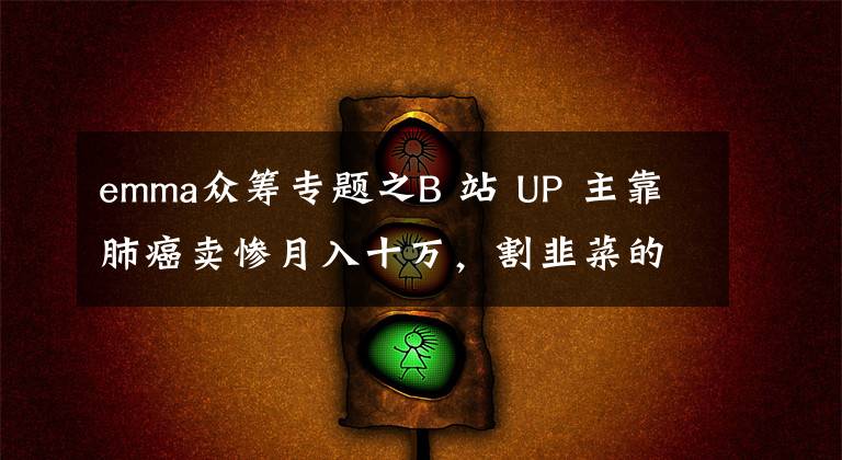 emma众筹专题之B 站 UP 主靠肺癌卖惨月入十万，割韭菜的财富密码又多了一个