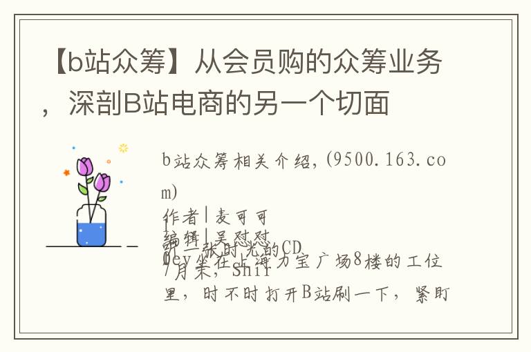 【b站众筹】从会员购的众筹业务，深剖B站电商的另一个切面