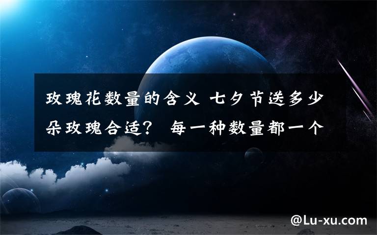 玫瑰花数量的含义 七夕节送多少朵玫瑰合适？ 每一种数量都一个特殊的含义