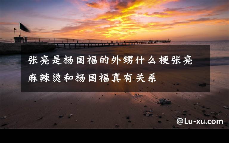 张亮是杨国福的外甥什么梗张亮麻辣烫和杨国福真有关系