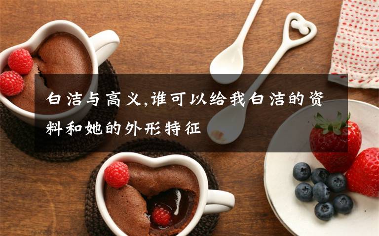 白洁与高义,谁可以给我白洁的资料和她的外形特征