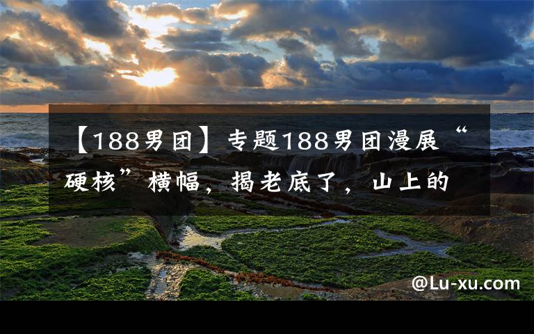 【188男团】专题188男团漫展“硬核”横幅，揭老底了，山上的笋都被书粉夺走了