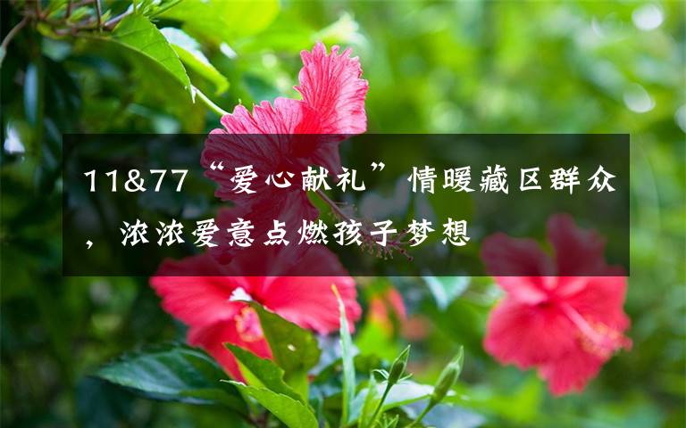 11&77“爱心献礼”情暖藏区群众，浓浓爱意点燃孩子梦想