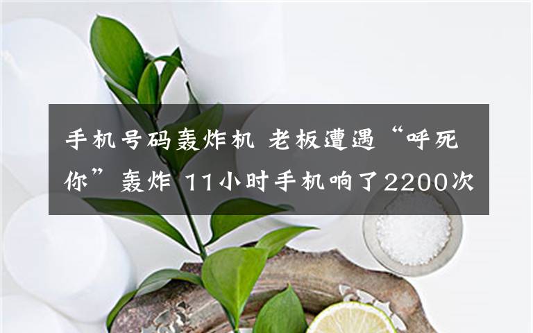 手机号码轰炸机 老板遭遇“呼死你”轰炸 11小时手机响了2200次