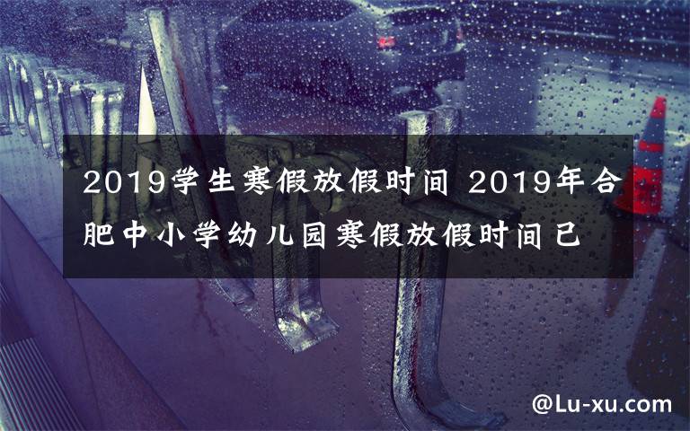 2019学生寒假放假时间 2019年合肥中小学幼儿园寒假放假时间已公布 1月24日开始放假