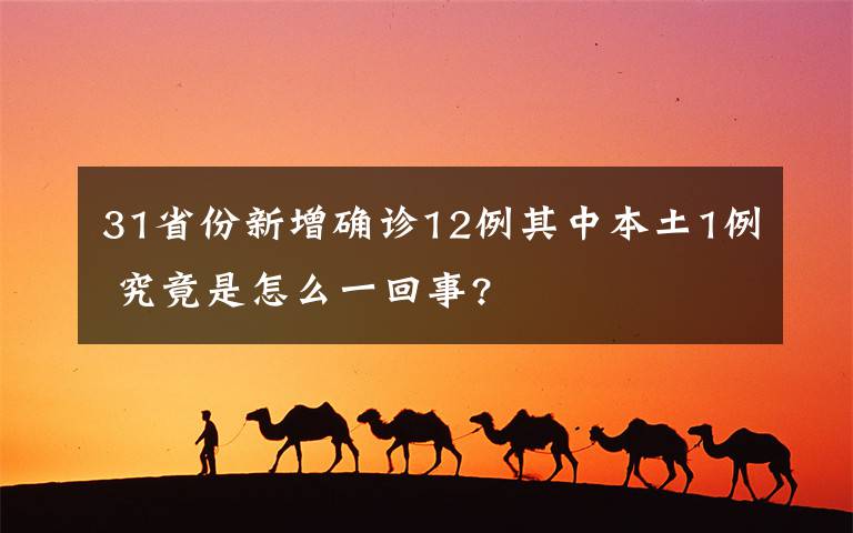 31省份新增确诊12例其中本土1例 究竟是怎么一回事?
