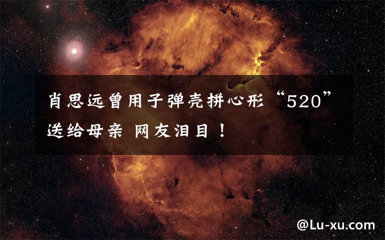 肖思远曾用子弹壳拼心形“520”送给母亲 网友泪目！