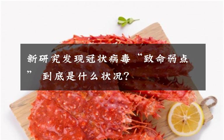 新研究发现冠状病毒“致命弱点” 到底是什么状况？