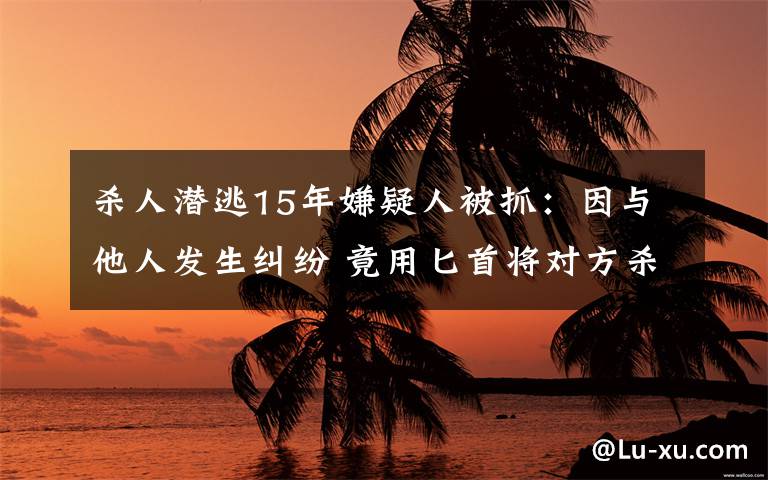杀人潜逃15年嫌疑人被抓：因与他人发生纠纷 竟用匕首将对方杀害