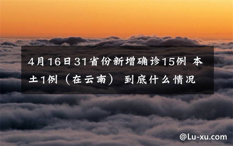 4月16日31省份新增确诊15例 本土1例（在云南） 到底什么情况呢？