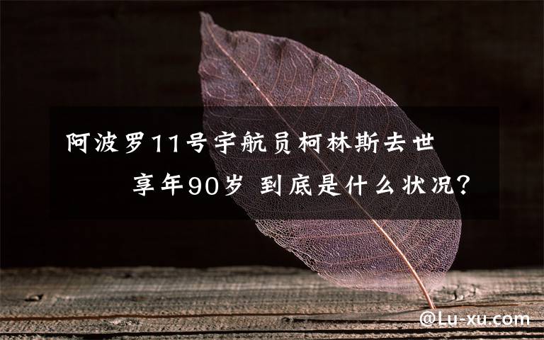 阿波罗11号宇航员柯林斯去世    享年90岁 到底是什么状况？