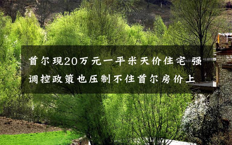 首尔现20万元一平米天价住宅 强调控政策也压制不住首尔房价上涨 事件详细经过！
