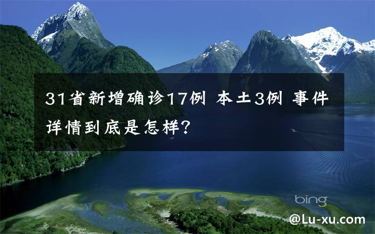 31省新增确诊17例 本土3例 事件详情到底是怎样？