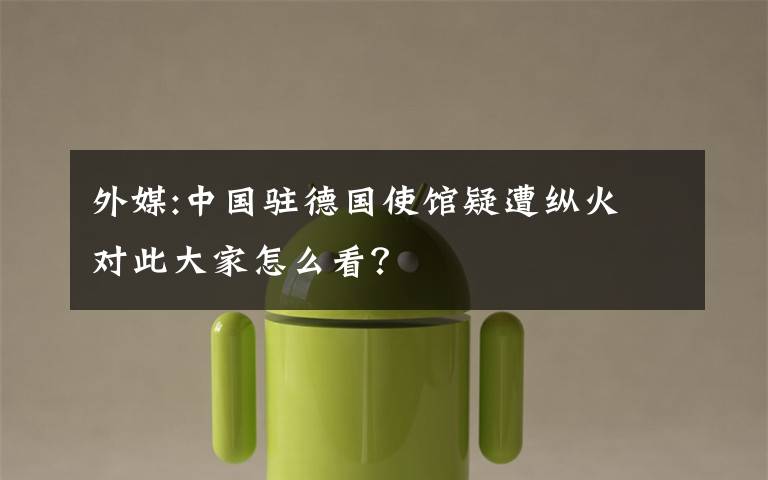 外媒:中国驻德国使馆疑遭纵火 对此大家怎么看？