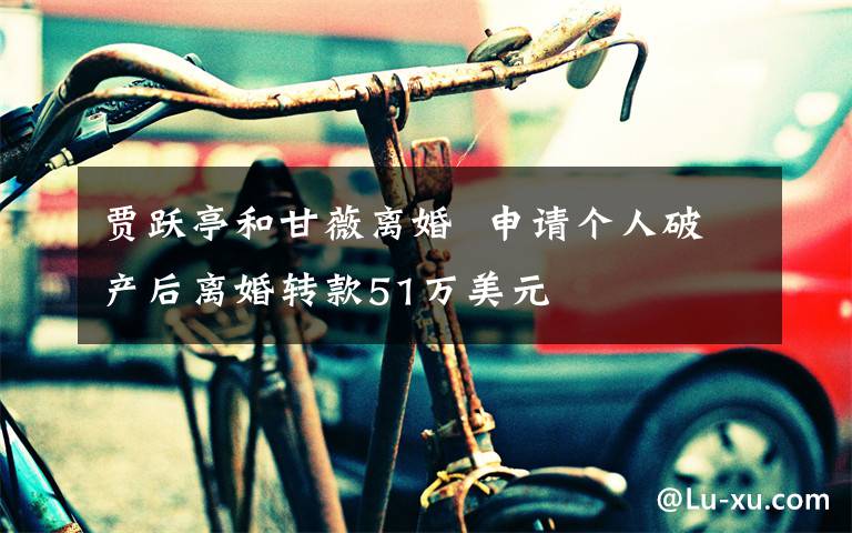 贾跃亭和甘薇离婚  申请个人破产后离婚转款51万美元