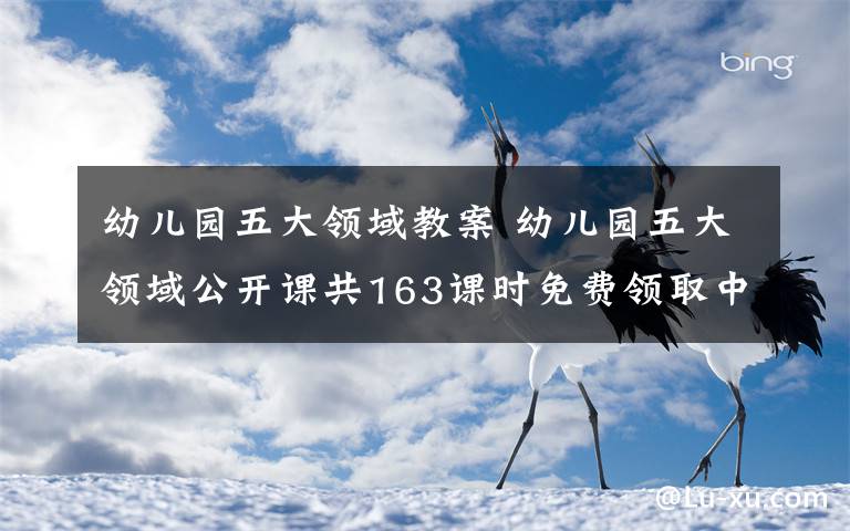 幼儿园五大领域教案 幼儿园五大领域公开课共163课时免费领取中