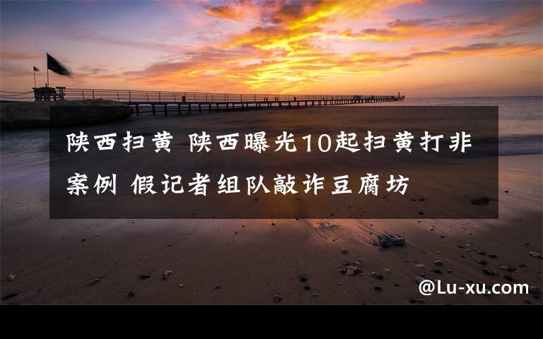 陕西扫黄 陕西曝光10起扫黄打非案例 假记者组队敲诈豆腐坊