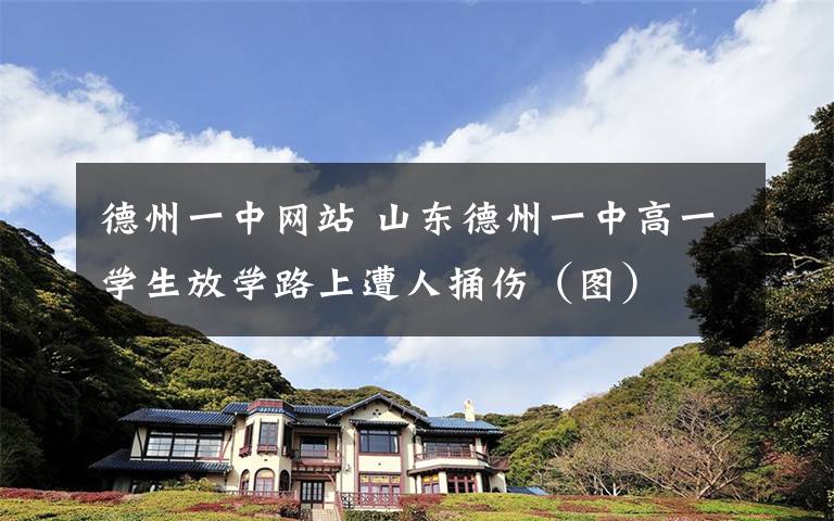 德州一中网站 山东德州一中高一学生放学路上遭人捅伤（图）