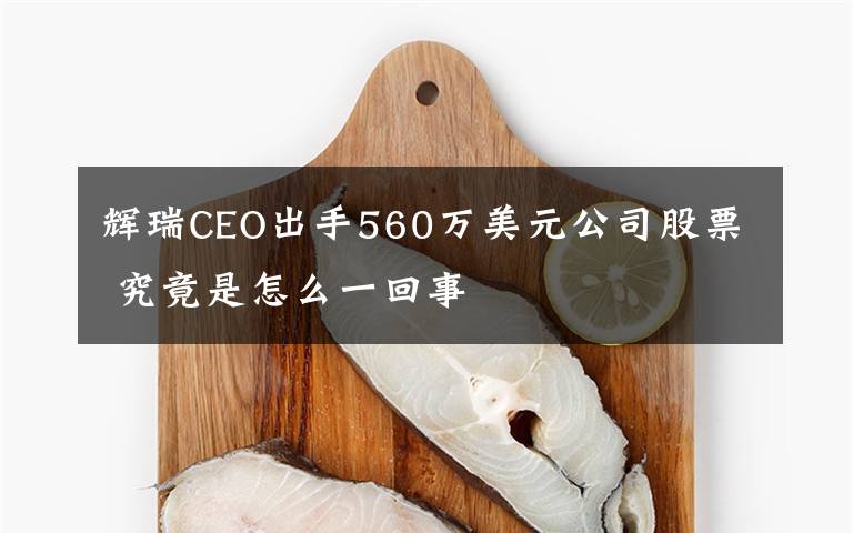 辉瑞CEO出手560万美元公司股票 究竟是怎么一回事