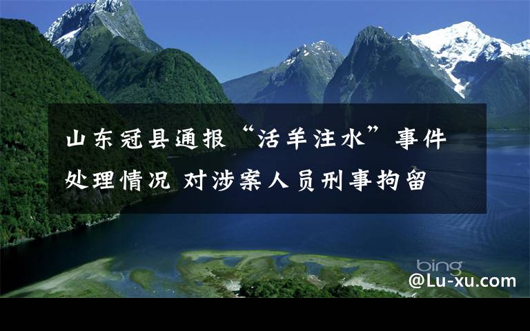 山东冠县通报“活羊注水”事件处理情况 对涉案人员刑事拘留 到底什么情况呢？