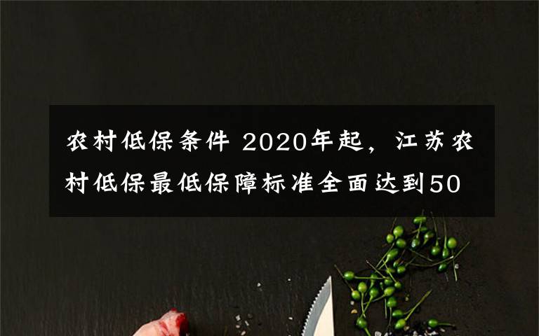 农村低保条件 2020年起，江苏农村低保最低保障标准全面达到500元/月