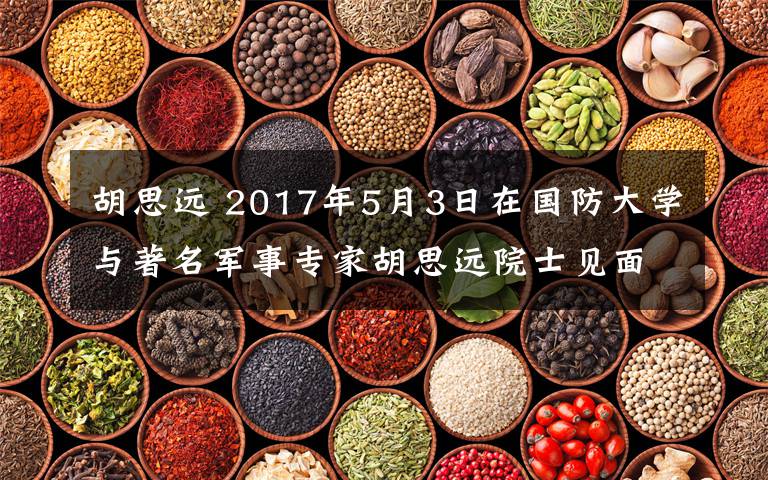 胡思远 2017年5月3日在国防大学与著名军事专家胡思远院士见面，就特色小镇的培育创建、促进特色产业