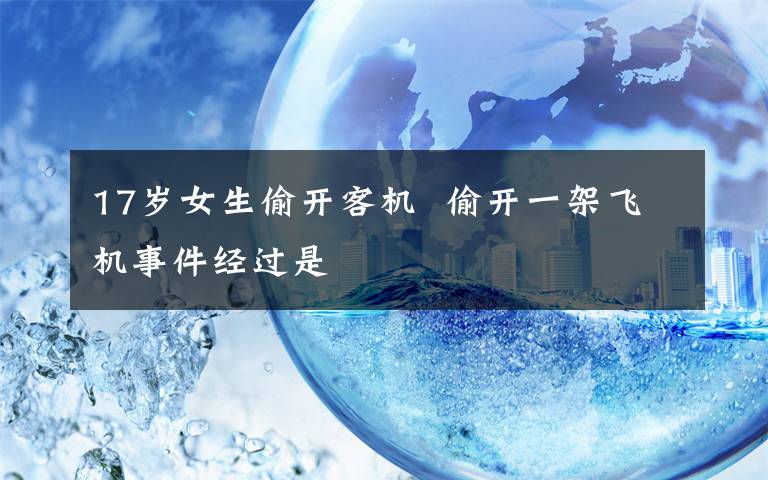 17岁女生偷开客机  偷开一架飞机事件经过是