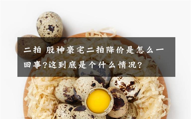 二拍 股神豪宅二拍降价是怎么一回事?这到底是个什么情况?