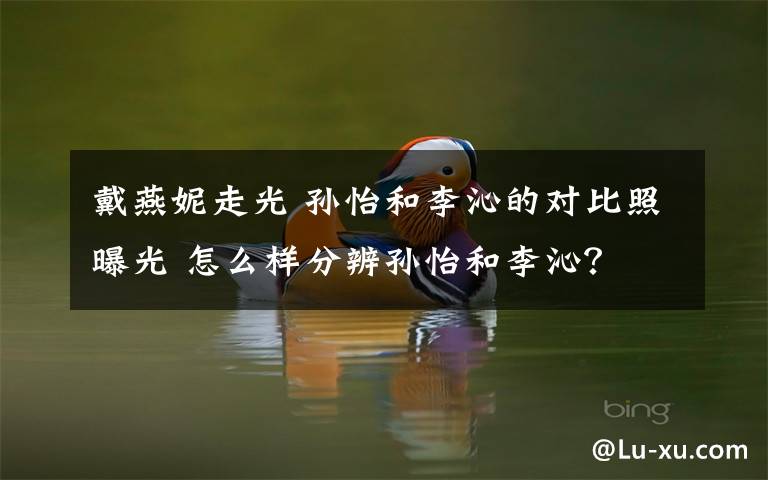 戴燕妮走光 孙怡和李沁的对比照曝光 怎么样分辨孙怡和李沁？