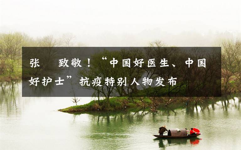 张晞 致敬！“中国好医生、中国好护士”抗疫特别人物发布