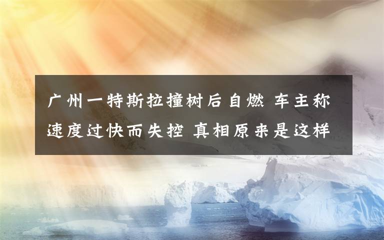 广州一特斯拉撞树后自燃 车主称速度过快而失控 真相原来是这样！