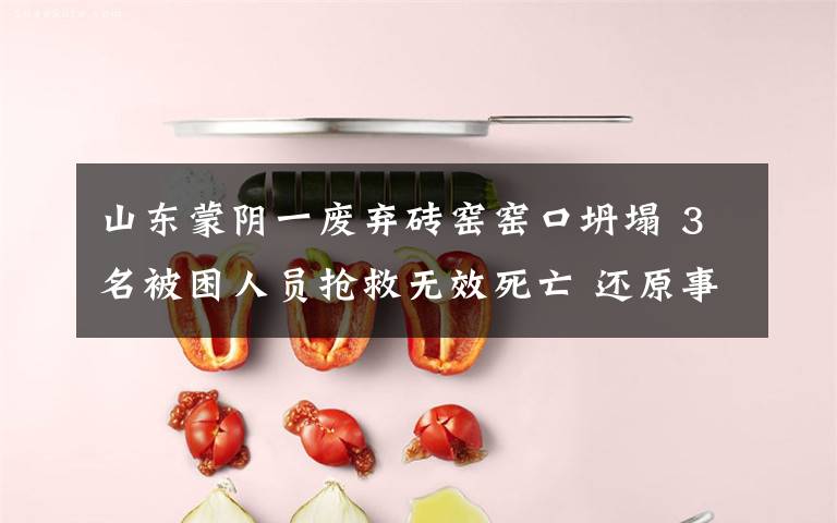 山东蒙阴一废弃砖窑窑口坍塌 3名被困人员抢救无效死亡 还原事发经过及背后原因！