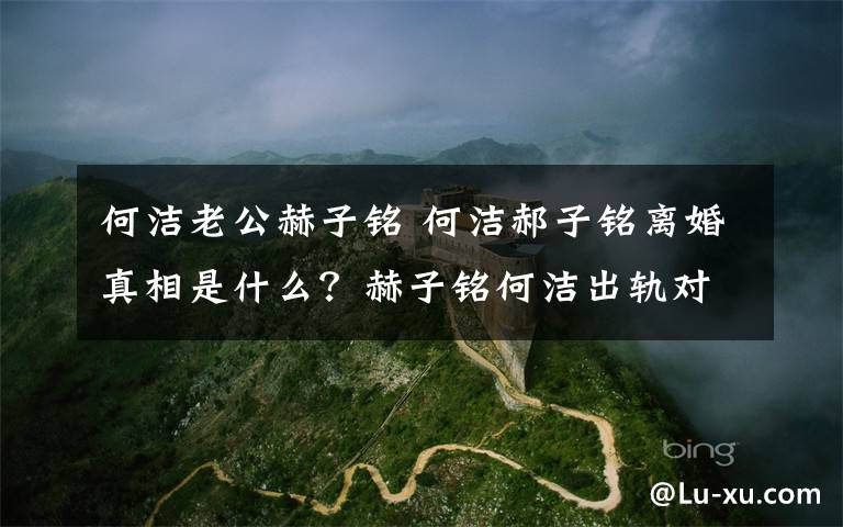 何洁老公赫子铭 何洁郝子铭离婚真相是什么？赫子铭何洁出轨对象是谁？