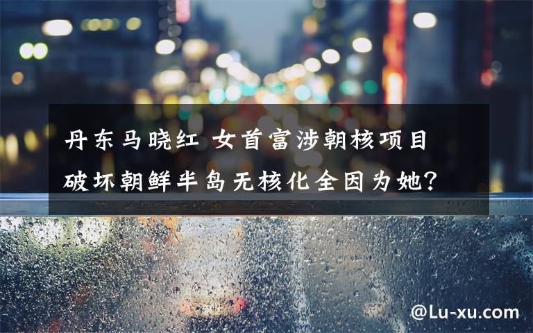 丹东马晓红 女首富涉朝核项目 破坏朝鲜半岛无核化全因为她？