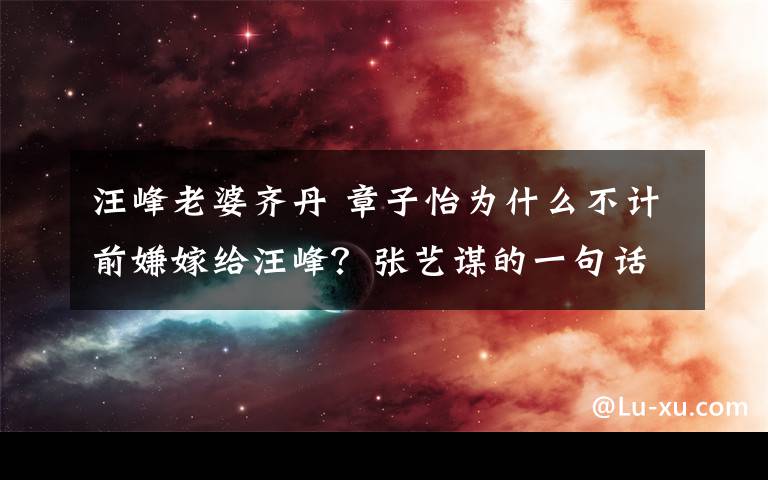 汪峰老婆齐丹 章子怡为什么不计前嫌嫁给汪峰？张艺谋的一句话说出了真相