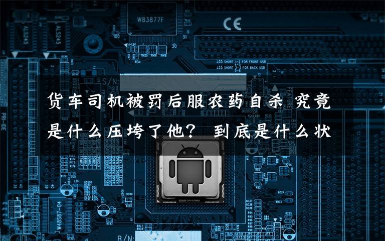 货车司机被罚后服农药自杀 究竟是什么压垮了他？ 到底是什么状况？