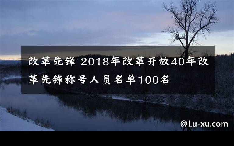 改革先锋 2018年改革开放40年改革先锋称号人员名单100名
