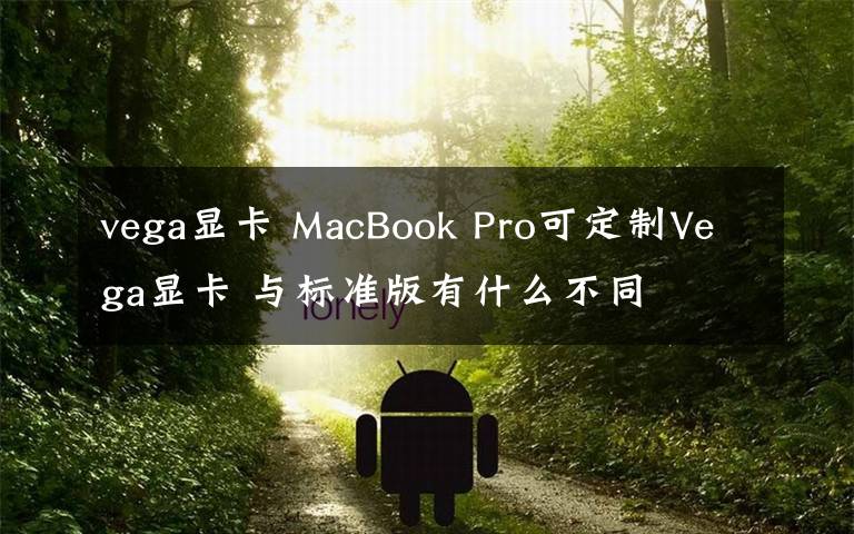 vega显卡 MacBook Pro可定制Vega显卡 与标准版有什么不同