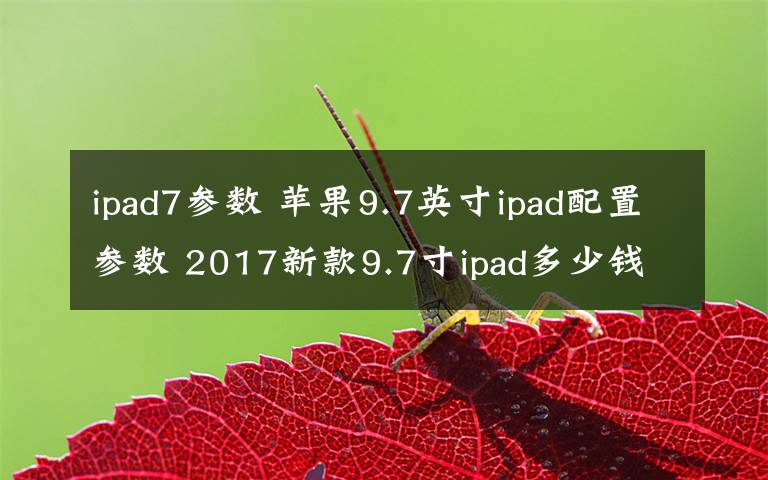 ipad7参数 苹果9.7英寸ipad配置参数 2017新款9.7寸ipad多少钱