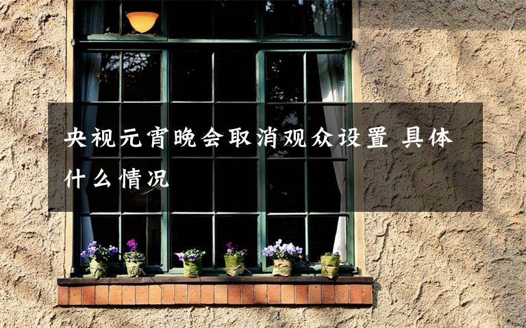 央视元宵晚会取消观众设置 具体什么情况