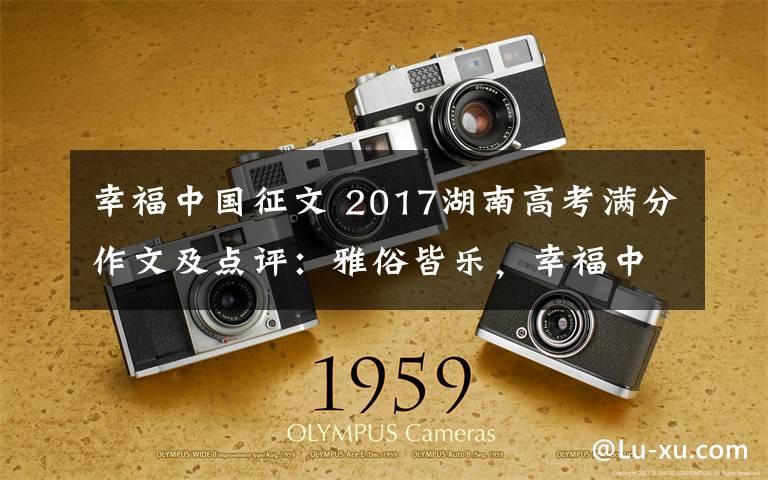 幸福中国征文 2017湖南高考满分作文及点评：雅俗皆乐，幸福中国