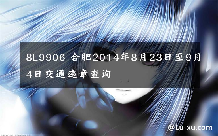 8L9906 合肥2014年8月23日至9月4日交通违章查询